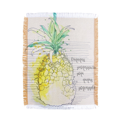 Deb Haugen Pure Pineapple Throw Blanket