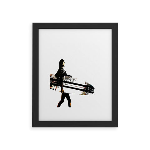 Deb Haugen Simple Surfergirl Framed Art Print