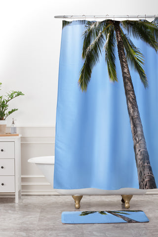 Deb Haugen simply a palm Shower Curtain And Mat