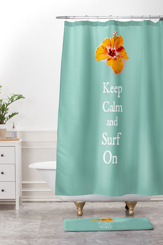 Deb Haugen Stay Calm Shower Curtain And Mat