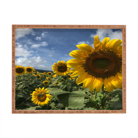 Deb Haugen sunflower love Rectangular Tray