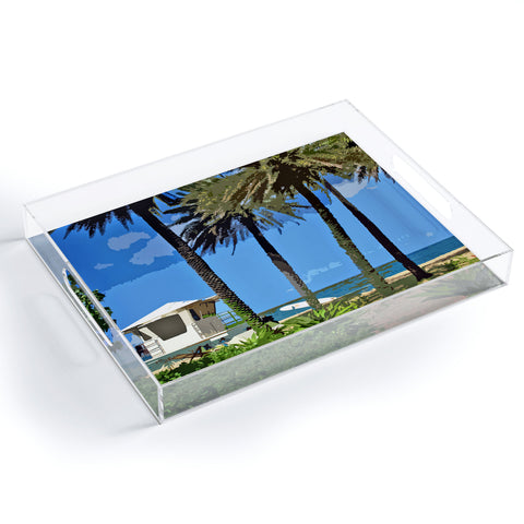 Deb Haugen Sunset Beach 3 Acrylic Tray