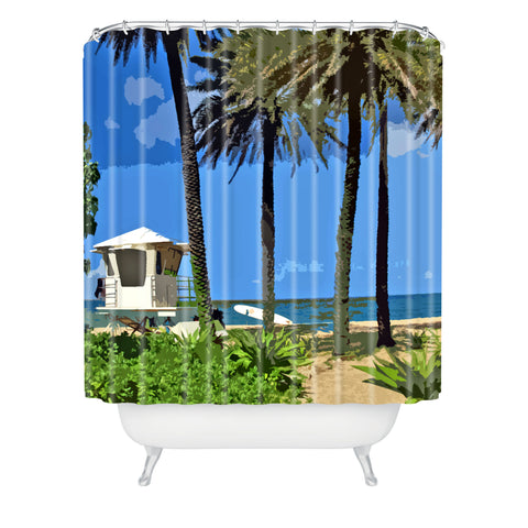 Deb Haugen Sunset Beach Shower Curtain