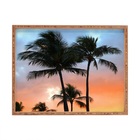 Deb Haugen sunset palm Rectangular Tray