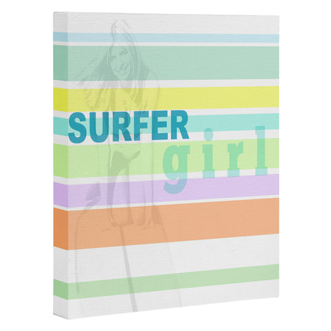 Deb Haugen Surfergirl Stripe Art Canvas