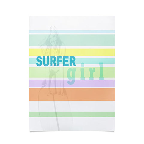 Deb Haugen Surfergirl Stripe Poster