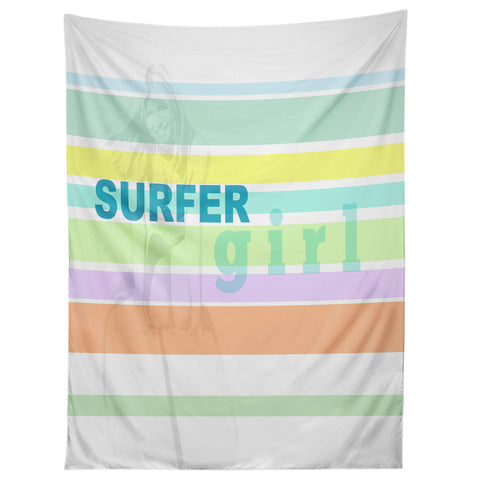 Deb Haugen Surfergirl Stripe Tapestry