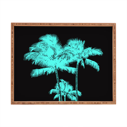 Deb Haugen turquoise palms Rectangular Tray