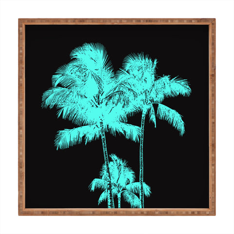 Deb Haugen turquoise palms Square Tray