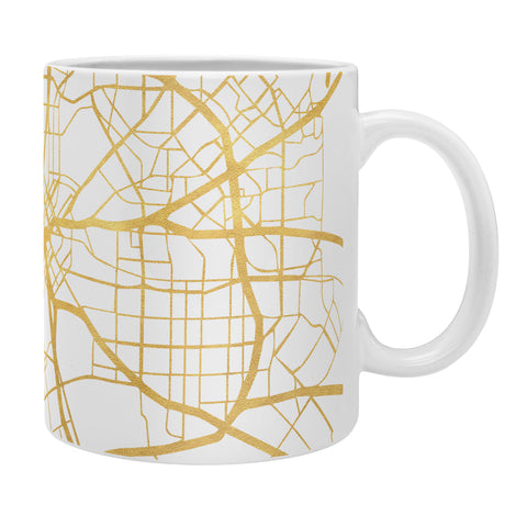 deificus Art DALLAS TEXAS CITY STREET MAP Coffee Mug