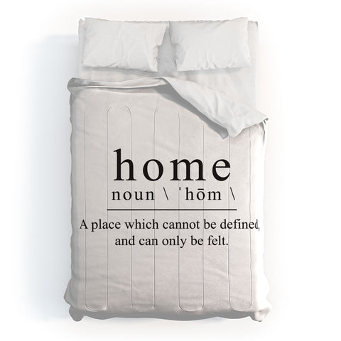 deificus Art DEFINITION OF HOME Comforter