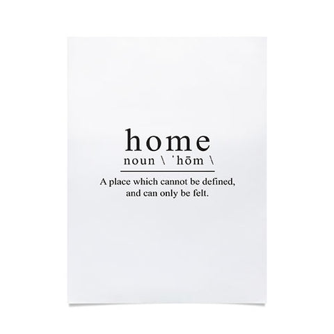 deificus Art DEFINITION OF HOME Poster