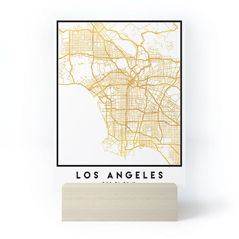 deificus Art LOS ANGELES CALIFORNIA CITY MAP Mini Art Print