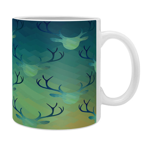 Deniz Ercelebi Aqua Antlers Pattern Coffee Mug