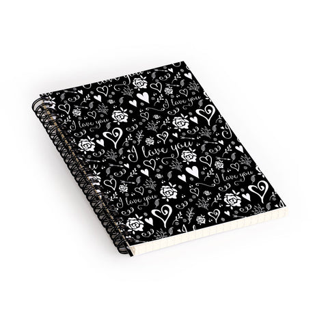 Deniz Ercelebi Black love Spiral Notebook