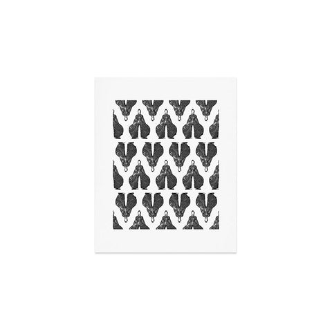 Deniz Ercelebi Bowie pattern bw Art Print