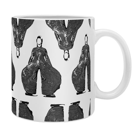 Deniz Ercelebi Bowie pattern bw Coffee Mug