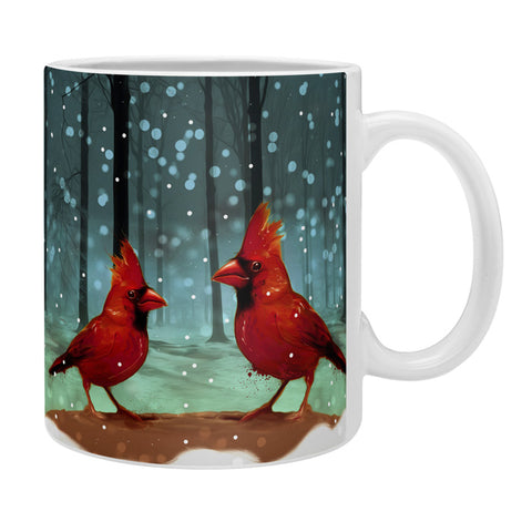 Deniz Ercelebi Cardinals In Snow Coffee Mug