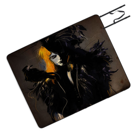 Deniz Ercelebi Crow Picnic Blanket