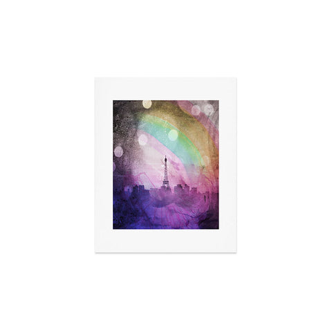 Deniz Ercelebi Eiffel rainbow Art Print