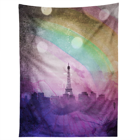 Deniz Ercelebi Eiffel rainbow Tapestry