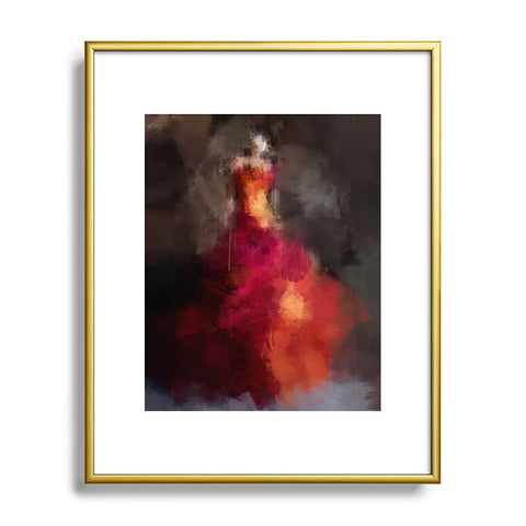 Deniz Ercelebi Fire dress Metal Framed Art Print