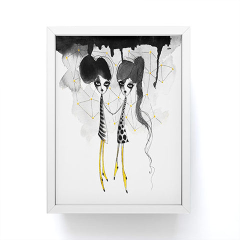 Deniz Ercelebi Gemini Girls Framed Mini Art Print