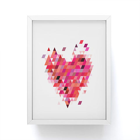 Deniz Ercelebi Heart 1 Red Framed Mini Art Print