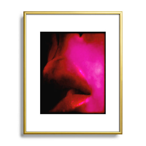 Deniz Ercelebi Lips Red Metal Framed Art Print