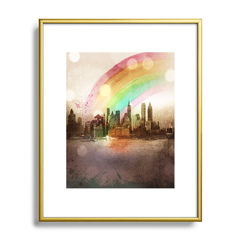 Deniz Ercelebi NYC Rainbow Metal Framed Art Print
