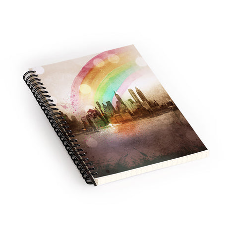 Deniz Ercelebi NYC Rainbow Spiral Notebook