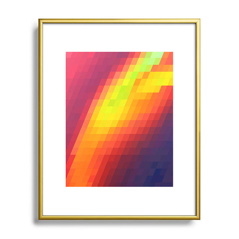 Deniz Ercelebi Pixeled Sunshine Metal Framed Art Print