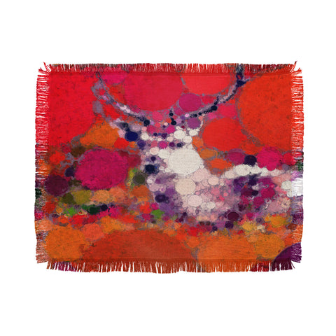 Deniz Ercelebi Purple Deer Throw Blanket