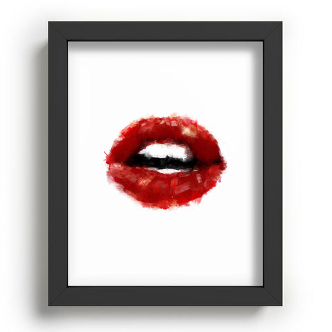 Deniz Ercelebi Red lips Recessed Framing Rectangle