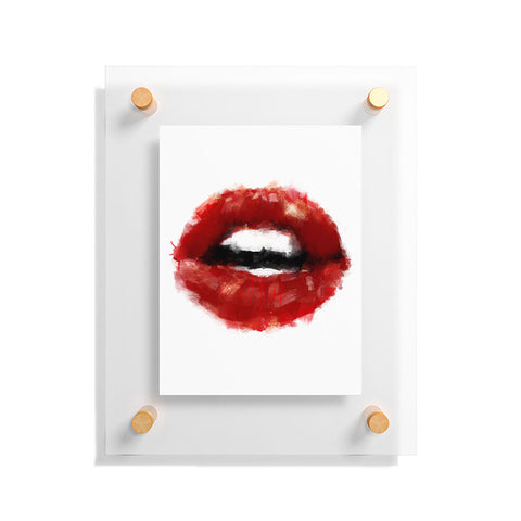 Deniz Ercelebi Red lips Floating Acrylic Print