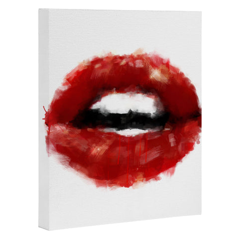 Deniz Ercelebi Red lips Art Canvas