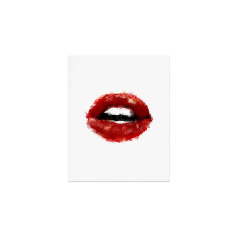 Deniz Ercelebi Red lips Art Print