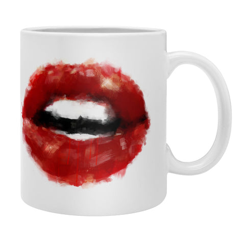 Deniz Ercelebi Red lips Coffee Mug