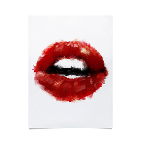 Deniz Ercelebi Red lips Poster