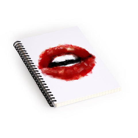 Deniz Ercelebi Red lips Spiral Notebook