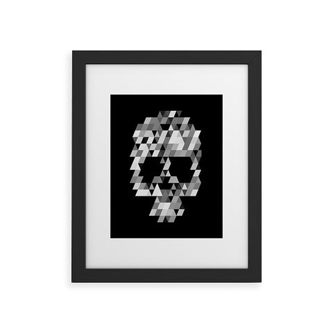 Deniz Ercelebi Skull BW B Framed Art Print