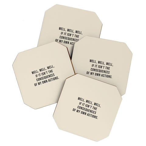 DirtyAngelFace Consequences Coaster Set