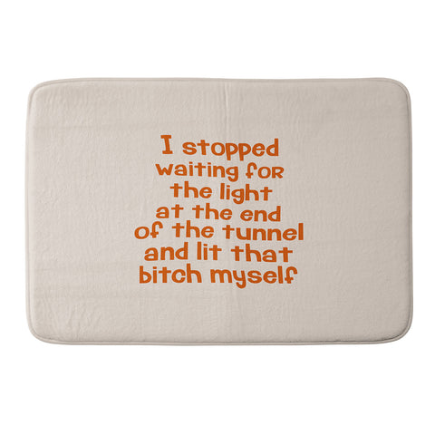 DirtyAngelFace I Stopped Waiting for the Light Memory Foam Bath Mat