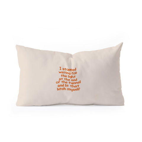 DirtyAngelFace I Stopped Waiting for the Light Oblong Throw Pillow