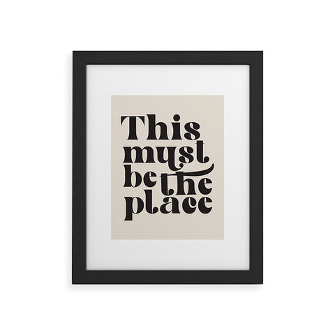 DirtyAngelFace This Must Be The Place I Framed Art Print