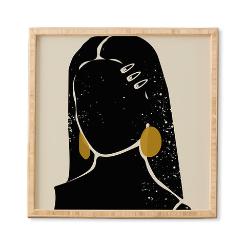Domonique Brown Black Hair No 3 Framed Wall Art