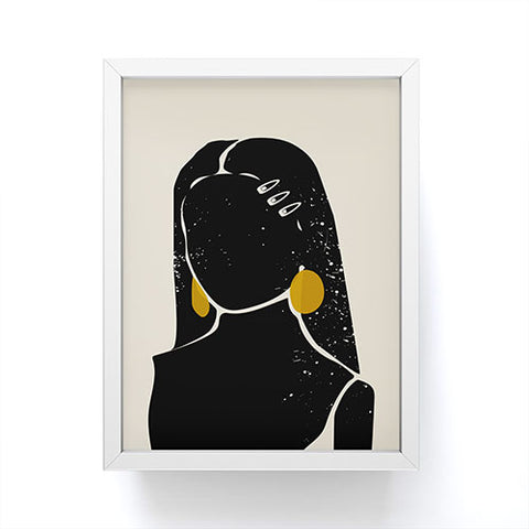 Domonique Brown Black Hair No 3 Framed Mini Art Print