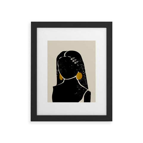 Domonique Brown Black Hair No 3 Framed Art Print