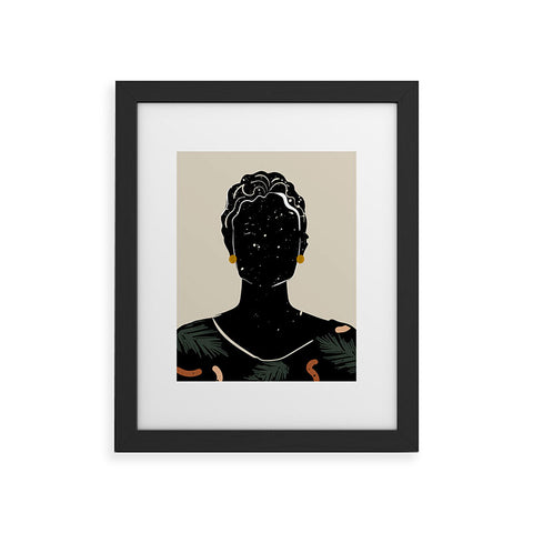 Domonique Brown Black Hair No 5 Framed Art Print