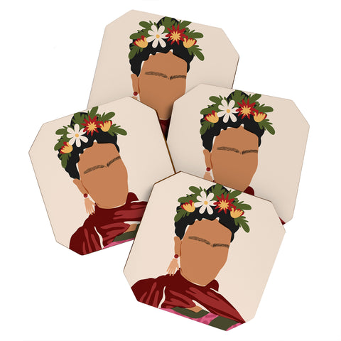 Domonique Brown Frida Kahlo I Coaster Set